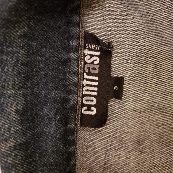 Classic Denim Jacket, Contrast Jeans, size 3 - Picture 4 of 8